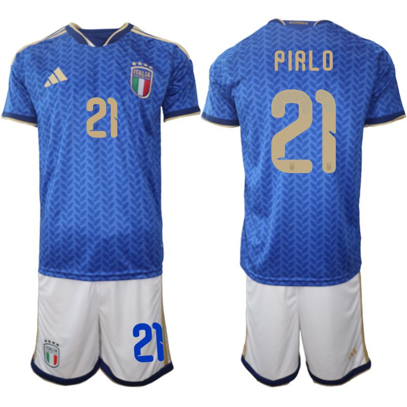 Men 2026 World Cup National Team Italy home blue #21 Soccer Jersey
